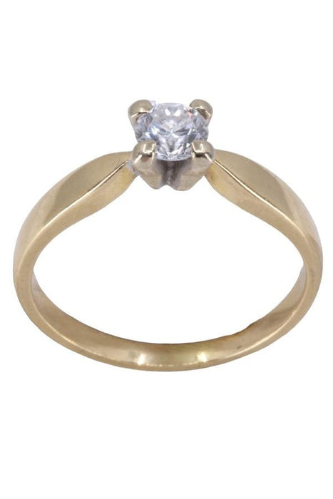 Bague 50 Solitaire or jaune diamant 58 Facettes 089401