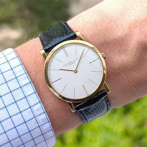 Montre Audemars Piguet Geneve Ultra Thin 18k Gold Cal 2003 Slim Extra Plate Dress Watch 1960 58 Facettes