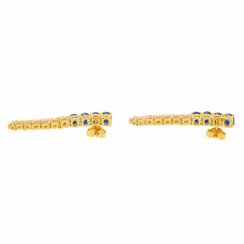 Boucles d'oreilles Boucles d'oreilles Pendantes Or jaune Saphir, Diamant 58 Facettes 4324641CN