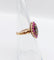 Bague 49 Bague marquise antique en or rose 18k et diamants taille rose rubis 58 Facettes A06448