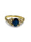 Bague 55 Bague or jaune saphir 1,5 ct et diamants 0,30 ct 58 Facettes 00066801