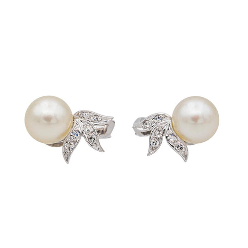 Boucles d'oreilles Boucles d'oreilles Perle Or blanc Diamant, Perle 58 Facettes 3837303RV