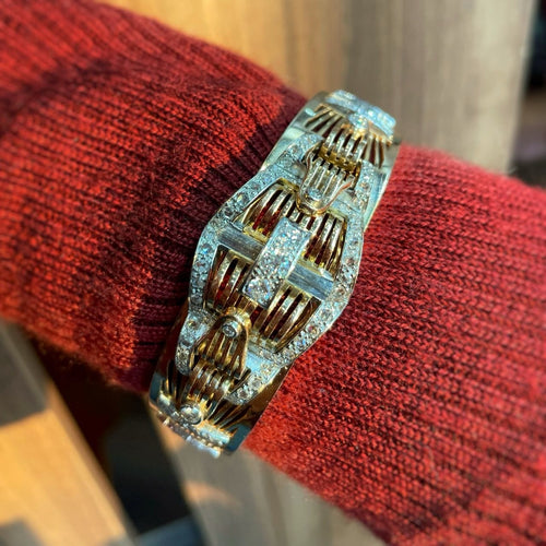 Bracelet Bracelet TANK - Or, Platine & Diamants 58 Facettes 240388R