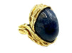 Bague 53 GILBERT ALBERT. Bague or jaune et saphir cabochon 58 Facettes