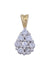 Pendentif Pendentif or jaune et blanc pavage diamants 58 Facettes 089881