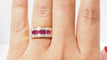 Bague Bague en or jaune, diamants et rubis 58 Facettes 31450