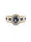 Bague 56 Bague en or blanc saphir et diamants 58 Facettes