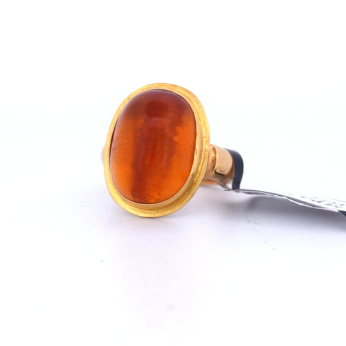 Bague 50 Bague en or ambré 58 Facettes