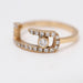 Bague 56 Rose gold ring with diamonds 58 Facettes E363471C