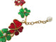 Collier parure collier boucles d'oreille augustine paris gripoix camelia pate verre 58 Facettes 269071