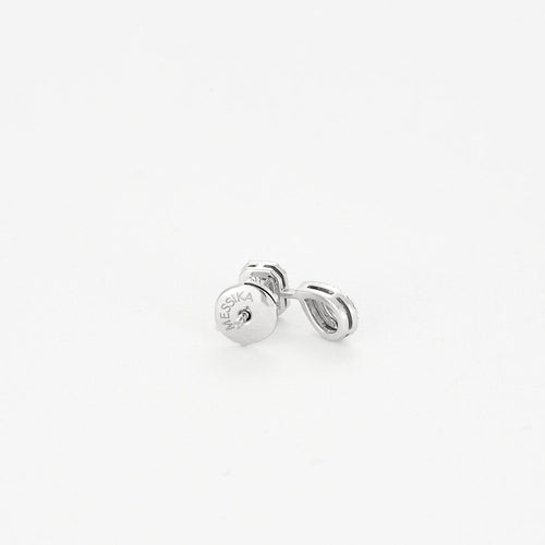 Boucles d'oreilles MESSIKA - MY TWIN 1+2 - Boucles d'oreilles asymétriques en or blanc et diamants 58 Facettes 58FC11
