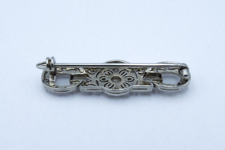 Broche Platinum Art Déco Brooch with Diamonds 58 Facettes 10583