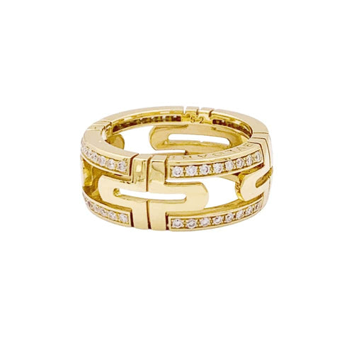 Bague 52 Bague Bulgari, "Parentesi", or jaune et diamants. 58 Facettes 35005