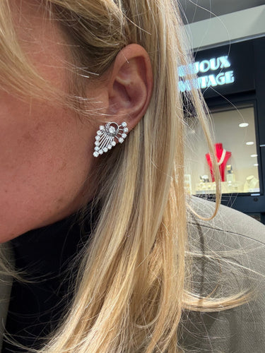 Boucles d'oreilles Boucles d’oreilles or blanc et Diamants 58 Facettes 1.0000545/1