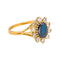 Bague Marguerite  Or jaune Saphir, Diamant