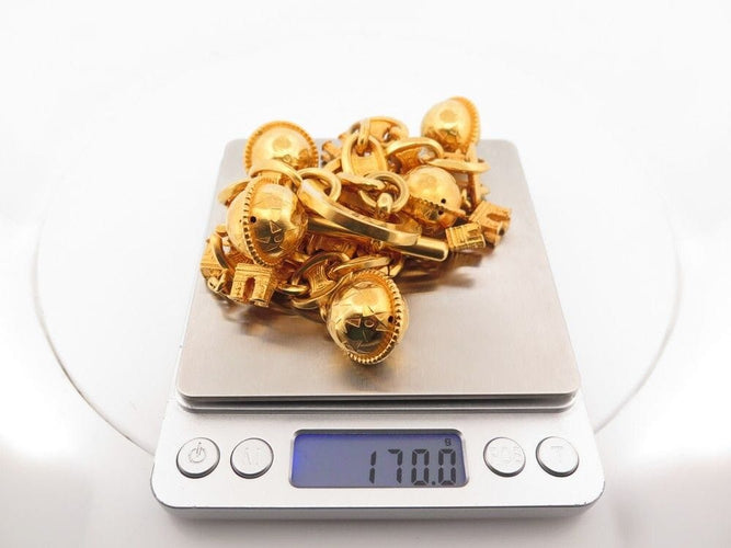 Collier vintage collier CELINE breloques arc de triomphe & spheres logo dore 58 Facettes 260608