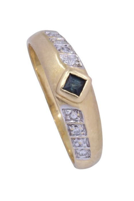 Bague BAGUE MODERNE SAPHIR ET DIAMANTS 58 Facettes 094411