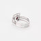 Bague 52 Bague moderne or gris, grenat et diamants 58 Facettes 250171