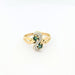Ring 53 Yellow gold ring with diamonds and emeralds 58 Facettes 29047