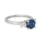 Bague 54 Bague Or blanc Saphir, Diamant 58 Facettes 4170179CN