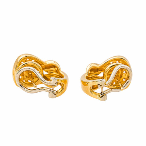 Boucles d'oreilles Boucles d'oreilles Noeud Or jaune Diamant 58 Facettes 4298886CN