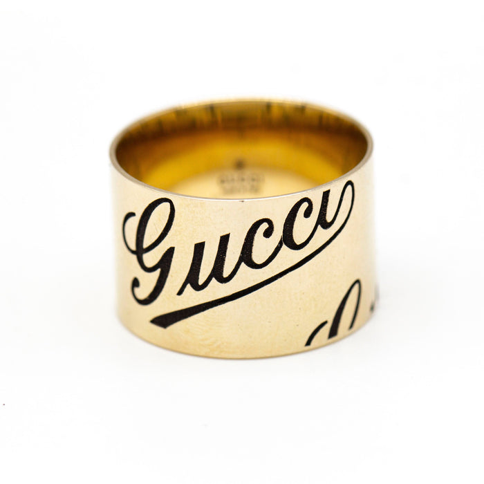 Bague 59 Bague GUCCI ICON PRINT en or jaune 58 Facettes D363216SO