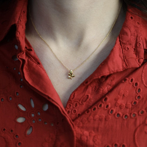 Collier Collier Tiffany & Co. Pablo Picasso – Modèle Feuille d'Olive – Or Jaune 18k & Diamant – Longueur 42 cm 58 Facettes FB11045