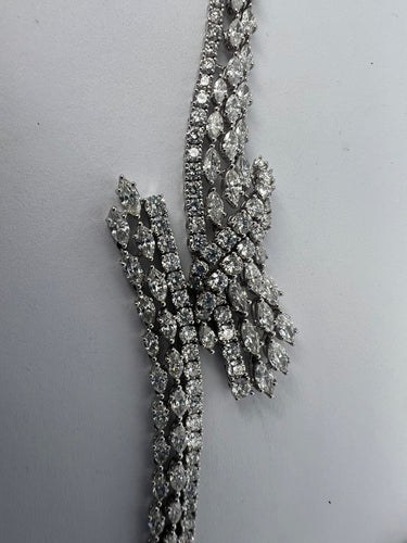 Collier Ensemble collier et bracelet en or blanc et diamants haut de gamme 58 Facettes N-136