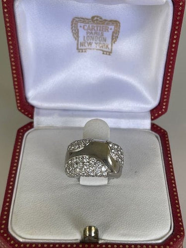 Bague 49 CARTIER - Bague Nouvelle Vague, diamants et or gris 58 Facettes