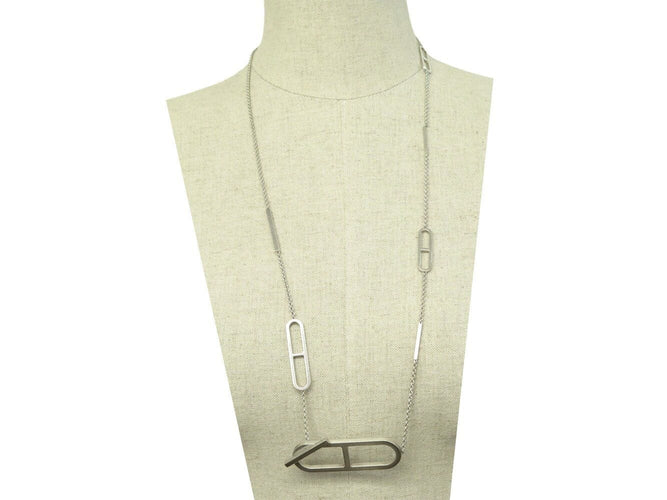 Collier collier HERMES sautoir ever chaine d'ancre 77 cm argent 925 35gr 58 Facettes 271951