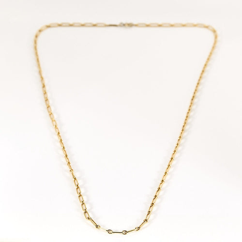 CARTIER - SANTOS -  Chaîne en or jaune à maillons ovales ajourés