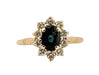 Bague 54 Bague marguerite or jaune, saphir et diamants 58 Facettes