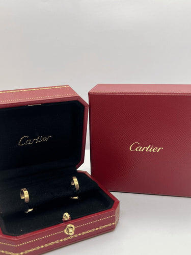 Boucles d'oreilles Créoles Cartier Love or rose 58 Facettes 00040701