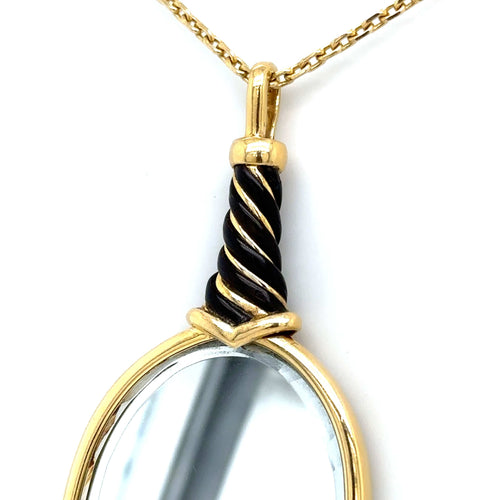 Pendentif PENDENTIF MIROIR TORSADE OR JAUNE 58 Facettes Réf 1.0000002/3