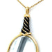 YELLOW GOLD TWISTED MIRROR PENDANT 58 Facettes Ref 1.0000002/3