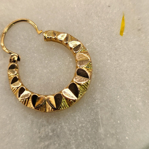 Boucles d’oreilles créoles or jaune ciselées 58 Facettes MG112
