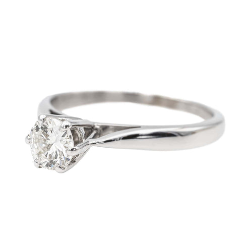 Bague  Solitaire Or blanc Diamant
