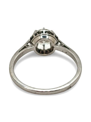 Bague 53 Solitaire platine et diamant 0,75 ct 58 Facettes
