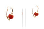 Boucles d'oreilles Boucles d'oreilles Napoléon III serties de corail en or jaune 18 carats 58 Facettes 22002