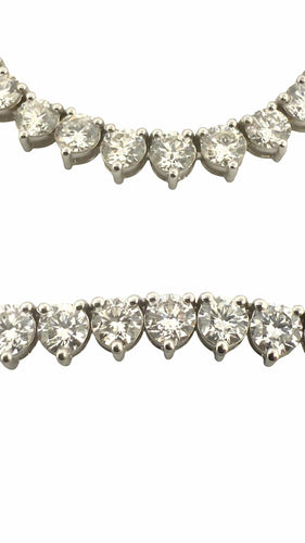 Collier Collier 3 griffes rivière de diamants naturels 58 Facettes