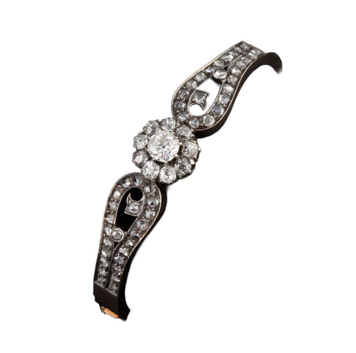 Bracelet Bracelet en or jaune et argent, diamants- Vers 1870 Second Empire 58 Facettes 4418