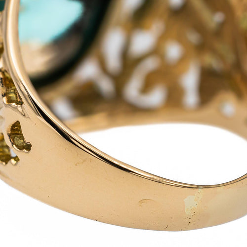 Bague 50 Bague Or jaune Turquoise 58 Facettes 2843271CN