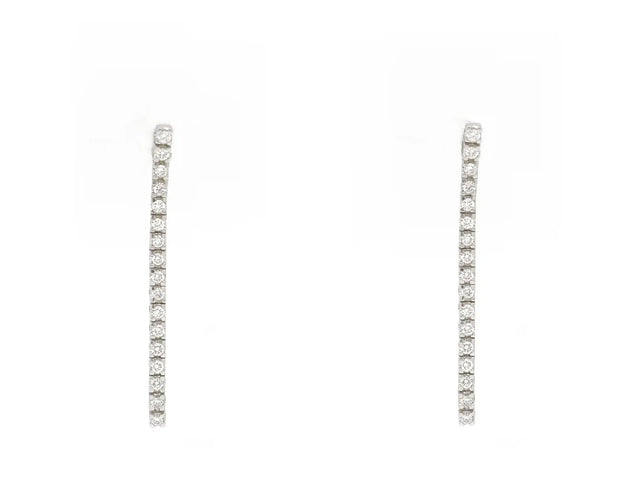 Boucles d'oreilles Boucles d'oreilles tennis en or blanc 0,68 ct 58 Facettes 14011