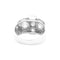 Bague 56 Bague "Tank", platine et diamants. 58 Facettes 34993