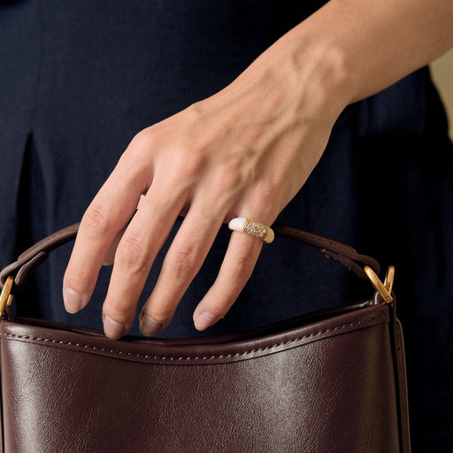 Bague 43 VAN CLEEF & ARPELS - Bague philippines or jaune corail blanc et diamants 58 Facettes