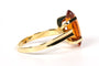 Bague 55 Bague années 70 en or jaune citrine 58 Facettes 21692