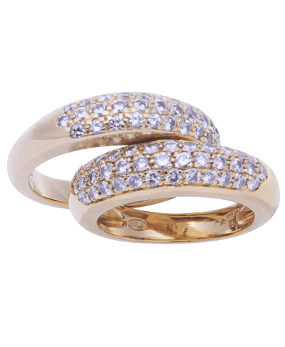 Bague 52 Bague pavée Or jaune 18K Diamants 58 Facettes BO210725/JUMELLES