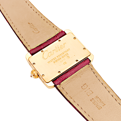 Montre Montre Cartier, "Tank Divan", or jaune et diamants. 58 Facettes 34640