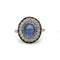 Bague 56 Bague art deco en platine, saphir cabochon, onix et diamants 58 Facettes 1270