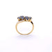 Bague 55 Bague double trèfles or jaune saphirs diamants 58 Facettes 104